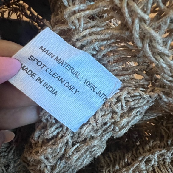 Revue Crochet Leopard Hair Print Ring Double Handle Summer Spring Beach Bag - Picture 4 of 6